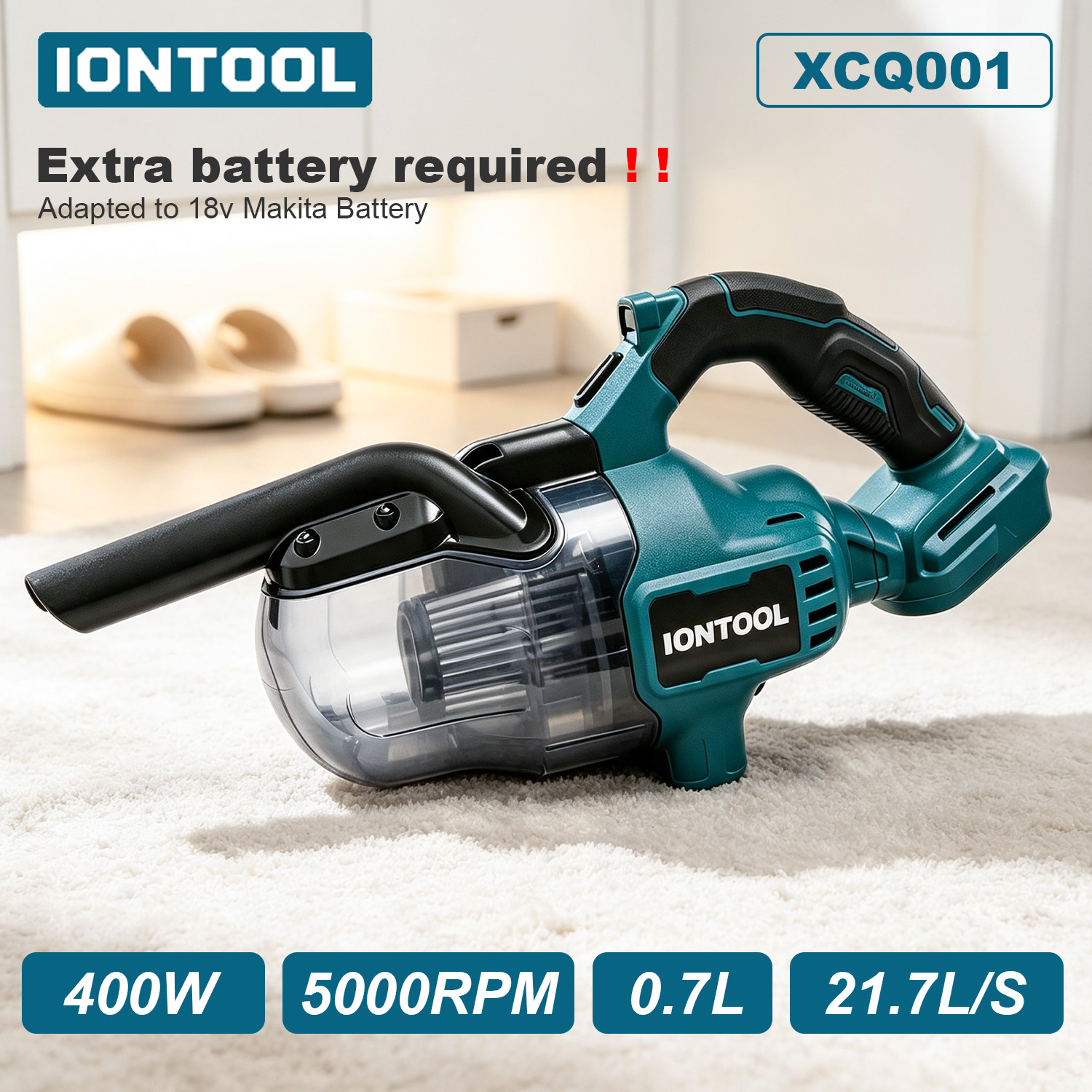 Workshop Tools Types - IONTOOL Kabelloser Staubsauger 400W Elektrowerkzeug für