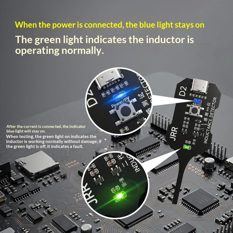Workshop Tools Types - V2.0 Typ-C Induktivitätstester Hochpräzises Motherboard-Inspektionswerkzeug für