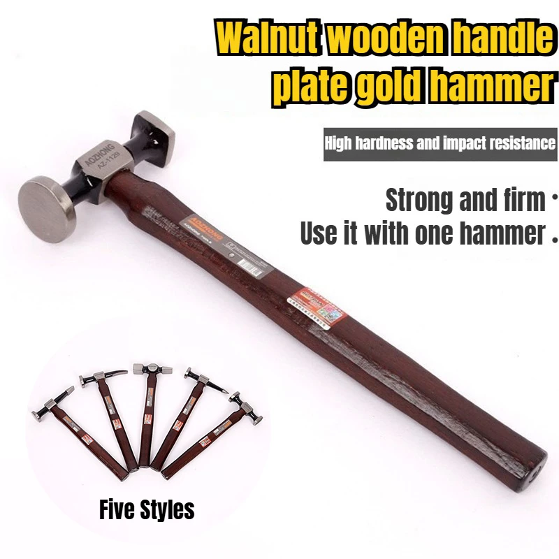 Workshop Tools Hammer - Multifunktionale Blechhammer mit Walnussholzgriff, professionelles Handwerkzeug