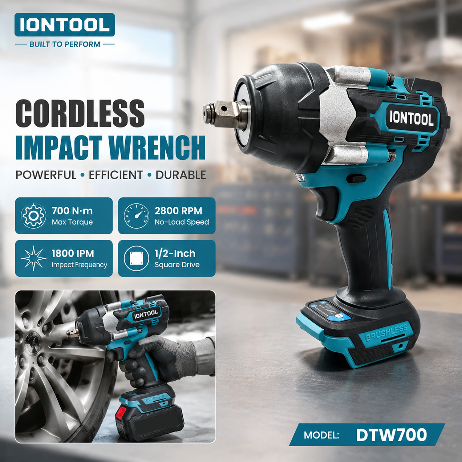 IONTOOL DTW700 Rutschfester Ak – Workshop Tools In Engineering Bewertung und Preis